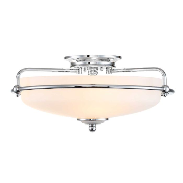 Griffin 3 Light Flush - Polished Chrome
