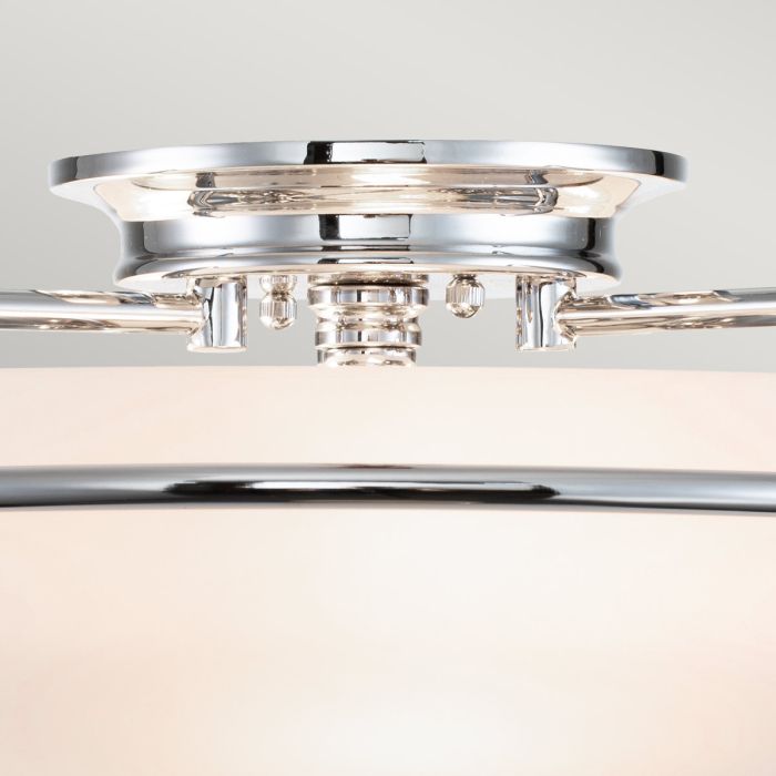 Griffin 3 Light Flush - Polished Chrome