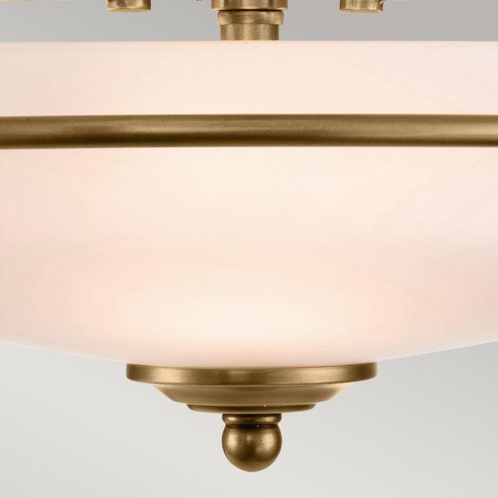 Griffin 3 Light Flush - Weathered Brass