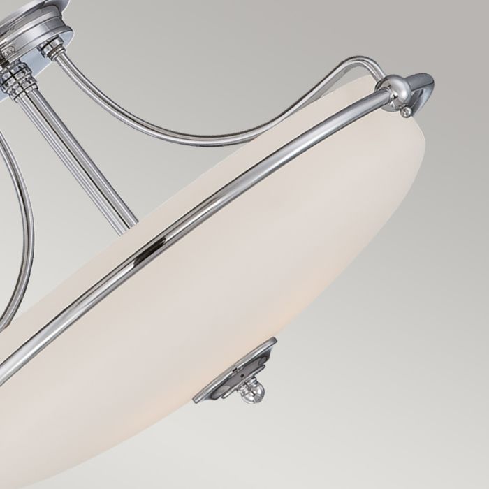 Griffin 3 Light Semi-Flush - Polished Chrome