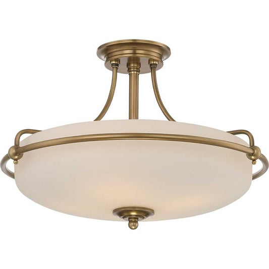 Griffin 4 Light Semi-Flush - Weathered Brass
