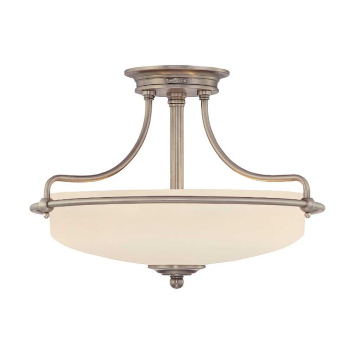 Griffin 3 Light Semi-Flush - Antique Nickel