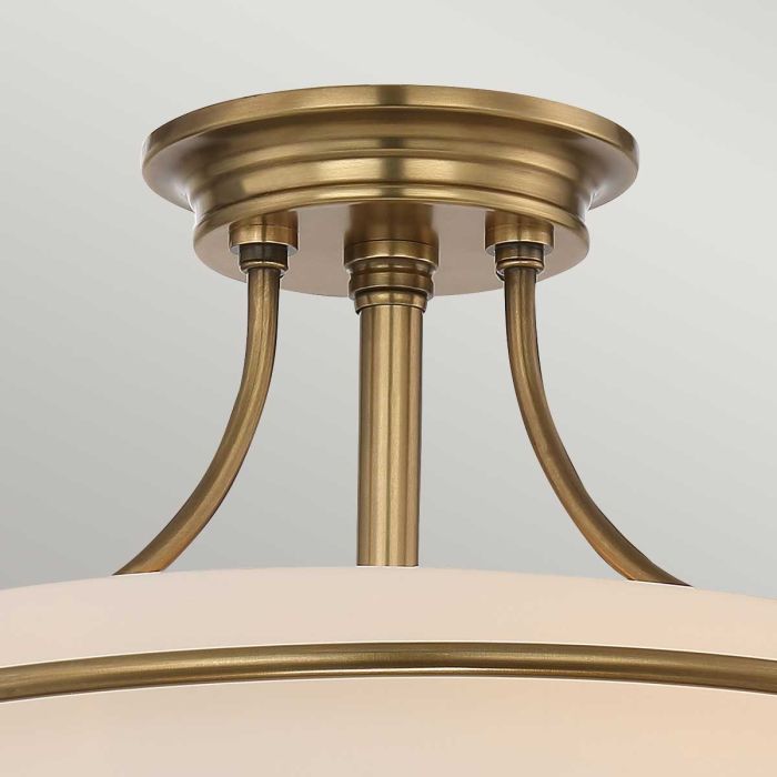 Griffin 3 Light Semi-Flush - Weathered Brass