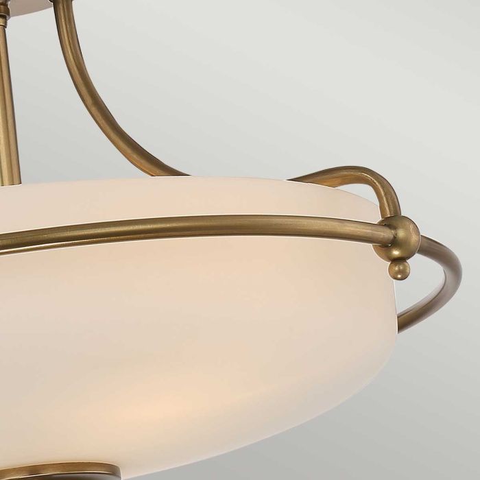 Griffin 3 Light Semi-Flush - Weathered Brass