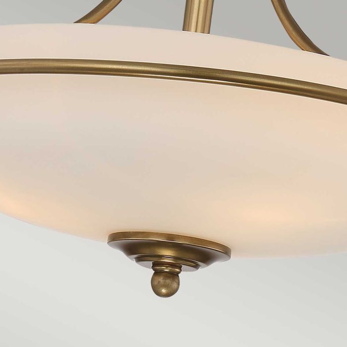 Griffin 3 Light Semi-Flush - Weathered Brass
