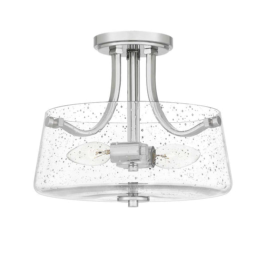 Hollister 2 Light Semi-flush Mount – Polished Nickel