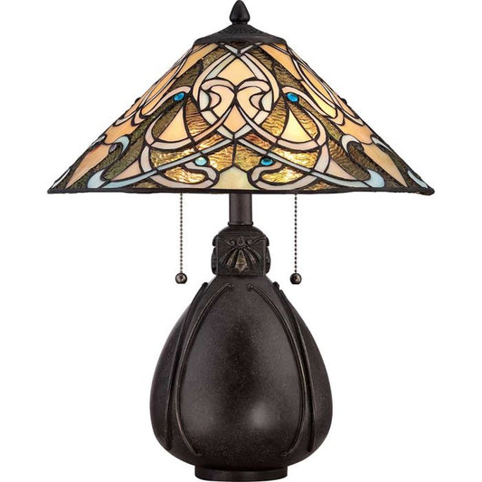 India 2 Light Table Lamp - Imperial Bronze
