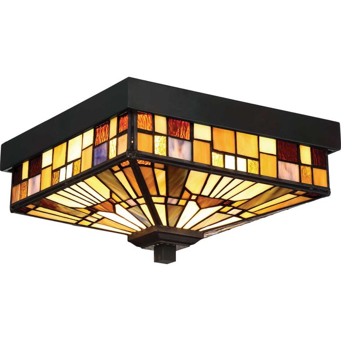 Inglenook 2 Light Outdoor Flush - Valiant Bronze