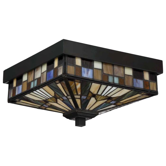 Inglenook 2 Light Outdoor Flush - Valiant Bronze