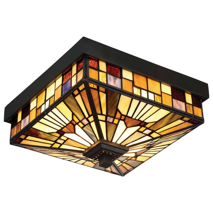 Inglenook 2 Light Outdoor Flush - Valiant Bronze