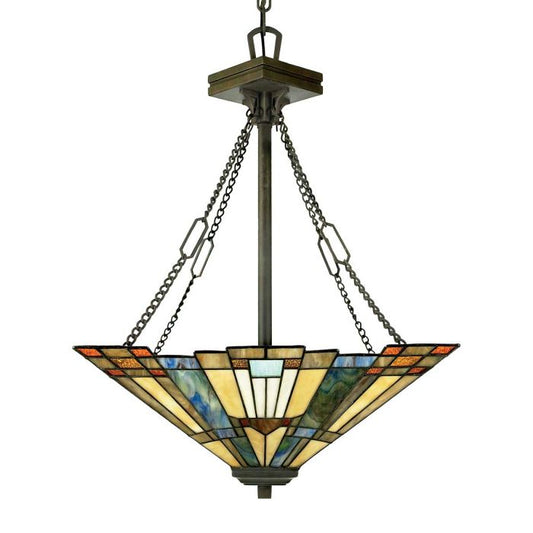 Inglenook 3 Light Pendant - B - Valiant Bronze
