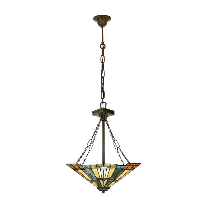 Inglenook 3 Light Pendant - B - Valiant Bronze