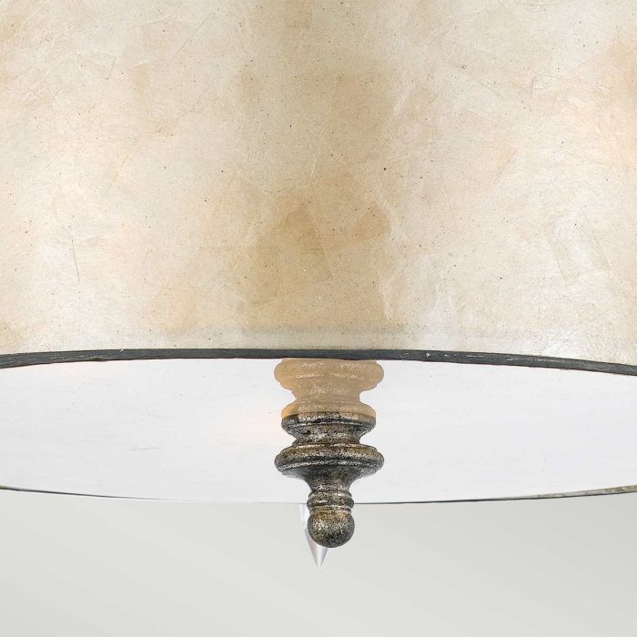 Kendra 3 Light Semi-Flush Light - Mottled Silver