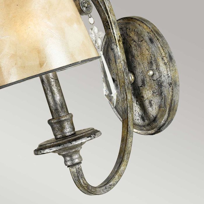 Kendra 1 Light Wall Light - Mottled Silver