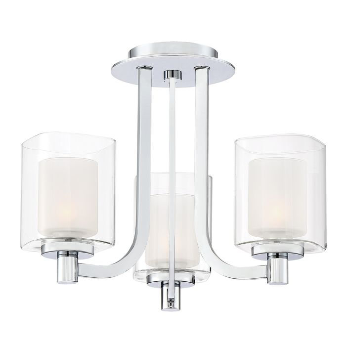 Kolt 3 Light Semi-Flush - Polished Chrome