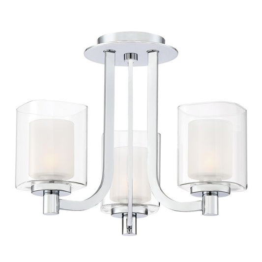 Kolt 3 Light Semi-Flush - Polished Chrome