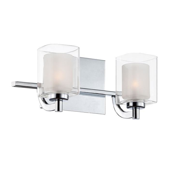 Kolt 2 Light Wall Light - Polished Chrome