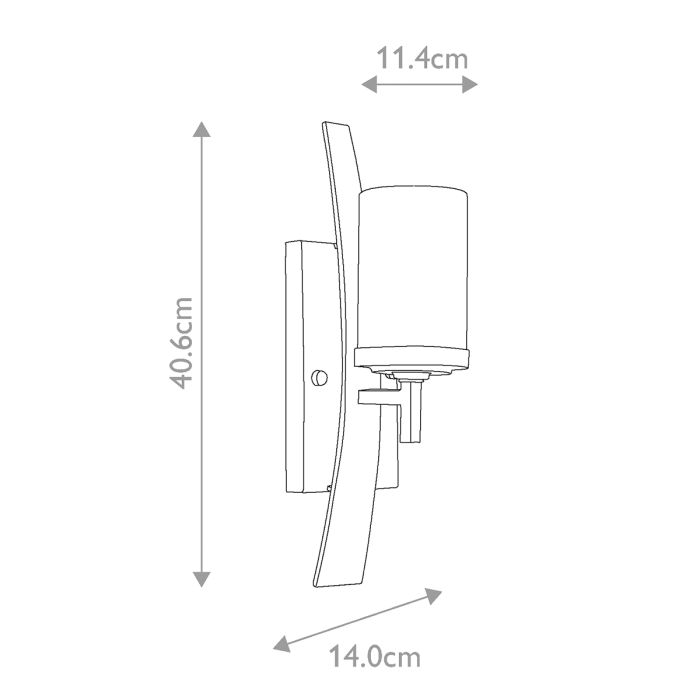 Kyle 1 Light Wall Light - Imperial Bronze with Onyx Shade