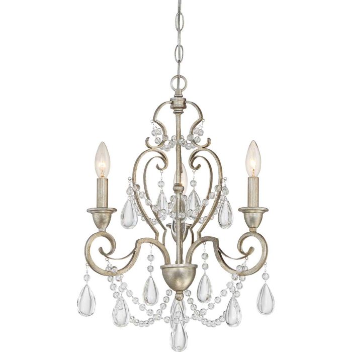 Lakeside 3 Light Mini Chandelier - Vintage Gold