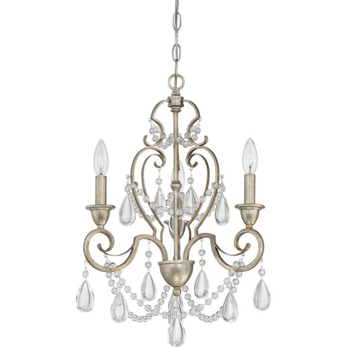 Lakeside 3 Light Mini Chandelier - Vintage Gold