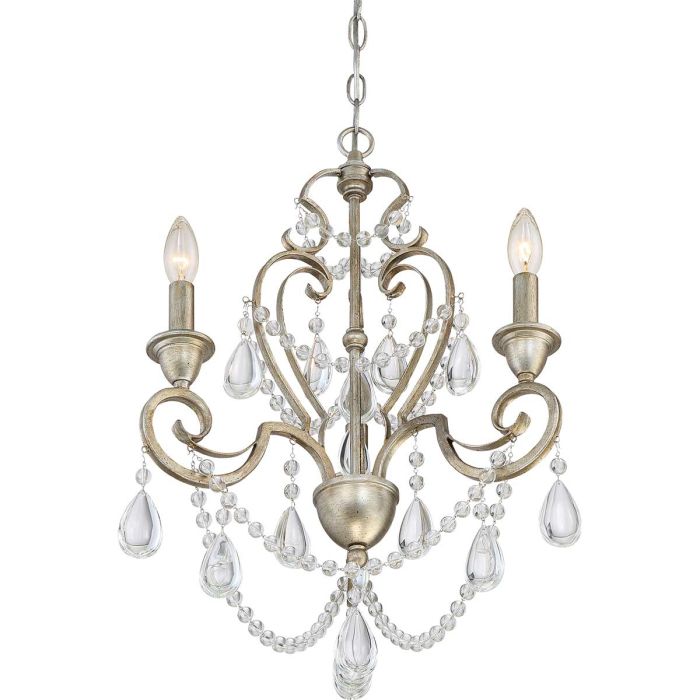 Lakeside 3 Light Mini Chandelier - Vintage Gold