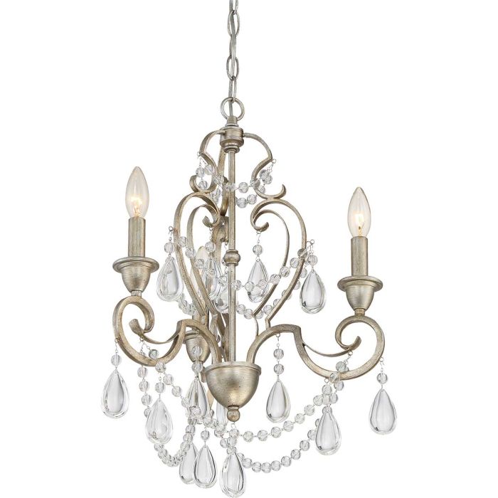 Lakeside 3 Light Mini Chandelier - Vintage Gold