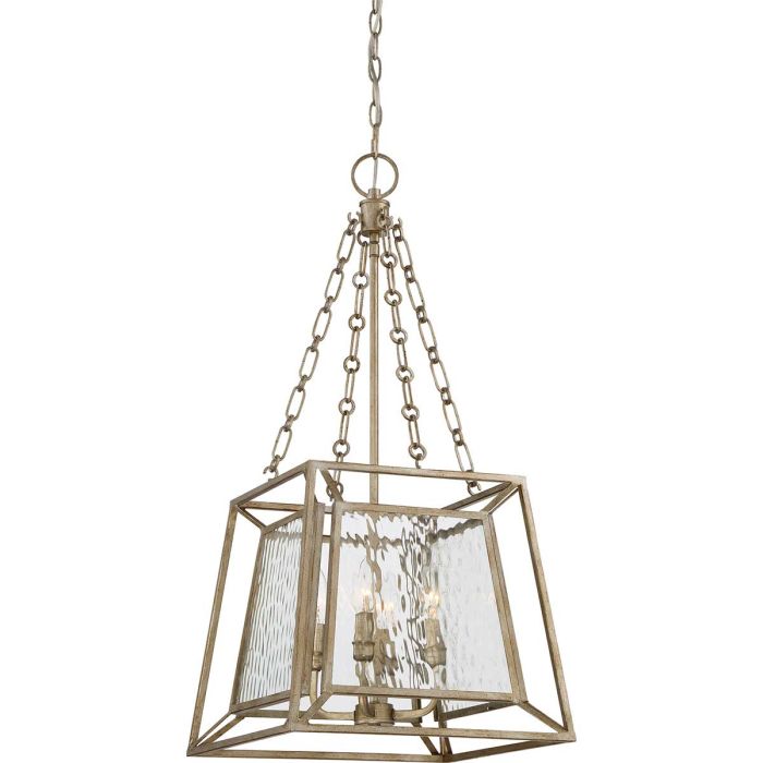 Lakeside 4 Light Tapered Pendant - Vintage Gold