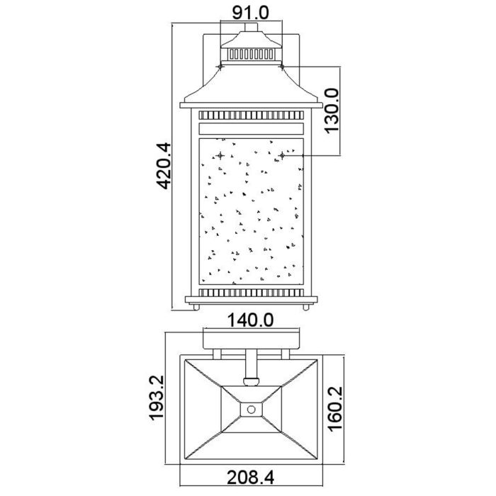 Livingston 3 Light Large Wall Lantern - Imperial Bronze