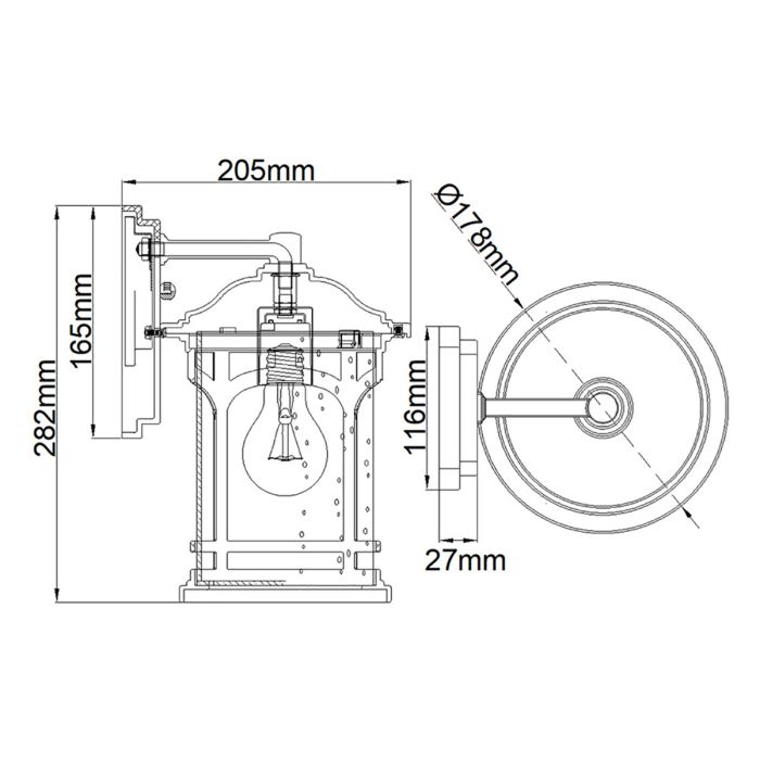 Marblehead 1 Light Small Wall Lantern - White