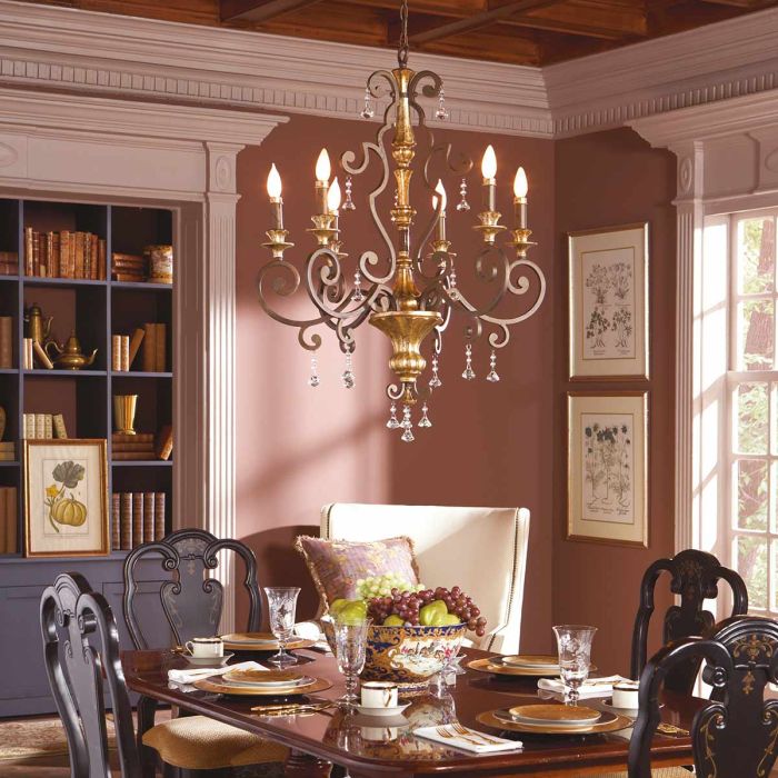 Marquette 6 Light Chandelier - Heirloom