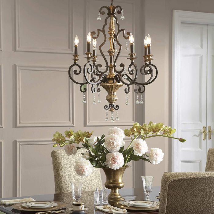 Marquette 6 Light Chandelier - Heirloom