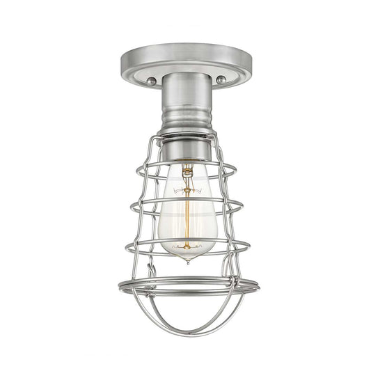 Mixon 1 Light Semi-flush Mount – Brushed Nickel