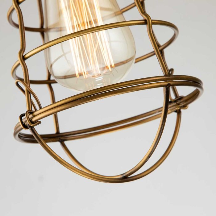 Mixon 1 Light Semi-Flush - Weathered Brass