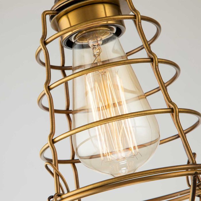 Mixon 1 Light Semi-Flush - Weathered Brass