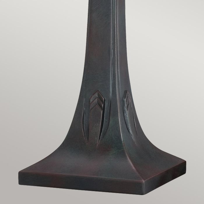 Navajo 2 lt Tiffany styleTable Lamp - Bronze with Art Glass Shade