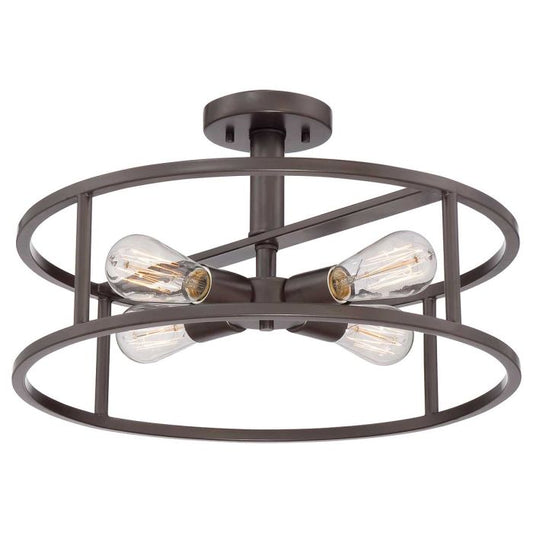 New Harbor 4 Light Semi-Flush - Western Bronze