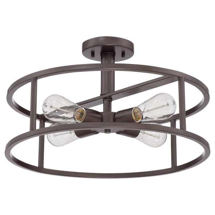 New Harbor 4 Light Semi-Flush - Western Bronze
