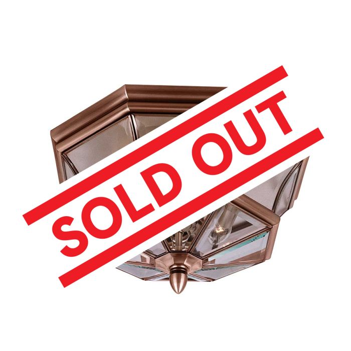Newbury 3 Light Flush - Lacquered Aged Copper