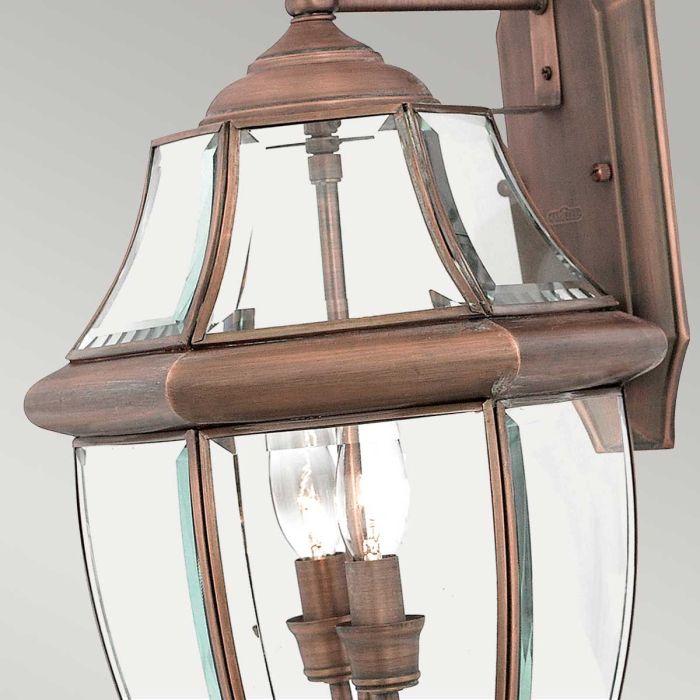 Newbury 2 Light Large Wall Lantern - Lacquered Aged Copper