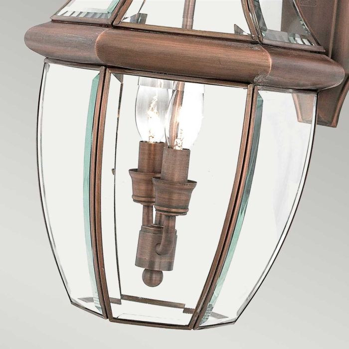Newbury 2 Light Large Wall Lantern - Lacquered Aged Copper