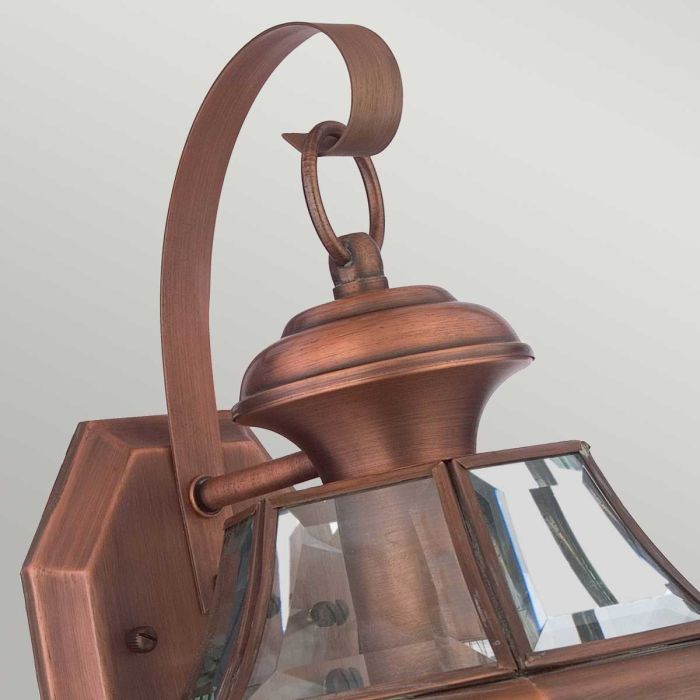 Newbury 1 Light Medium Wall Lantern - Lacquered Aged Copper