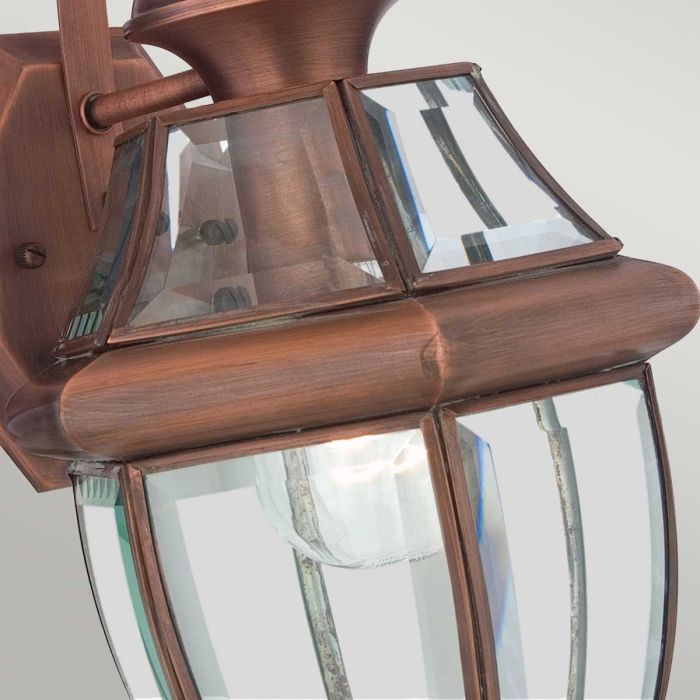 Newbury 1 Light Medium Wall Lantern - Lacquered Aged Copper
