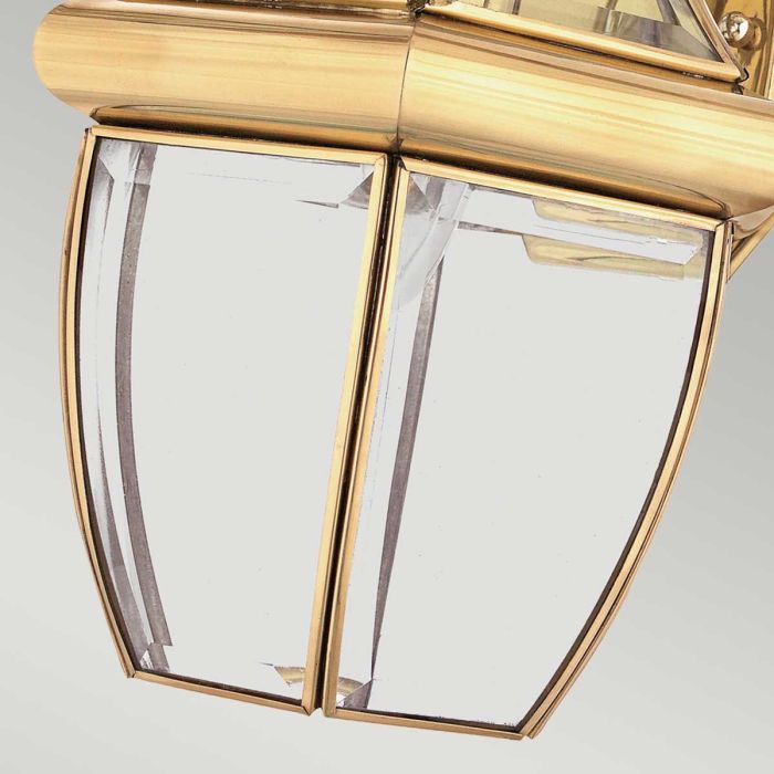 Newbury 1 Light Medium Wall Lantern - Lacquered Polished Brass