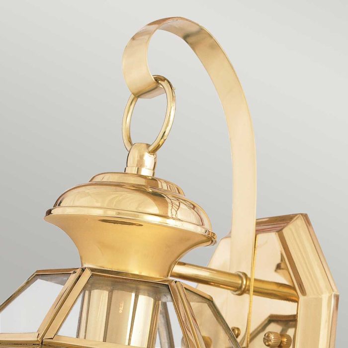 Newbury 1 Light Small Wall Lantern - Lacquered Polished Brass