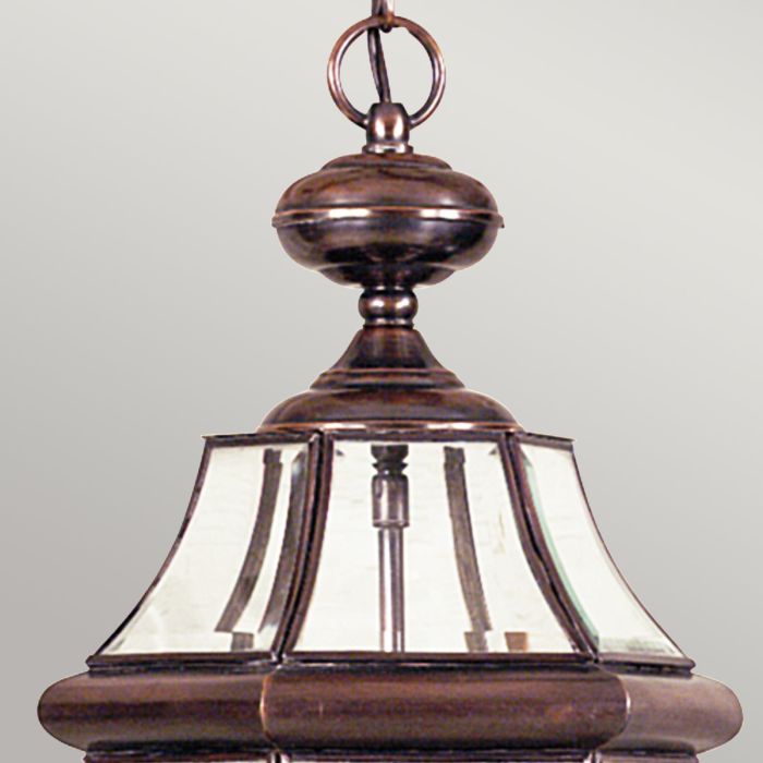 Newbury 2 Light Large Chain Lantern - Lacquered Aged Copper