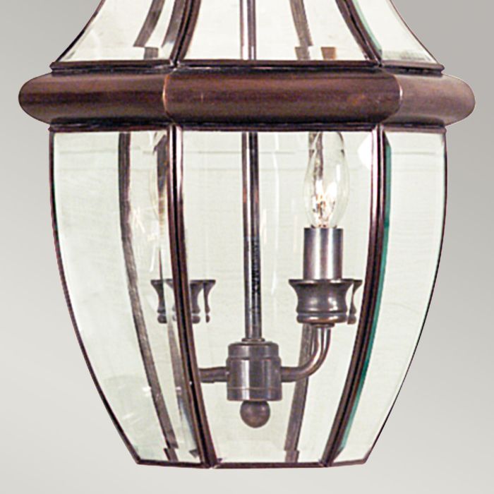 Newbury 2 Light Large Chain Lantern - Lacquered Aged Copper