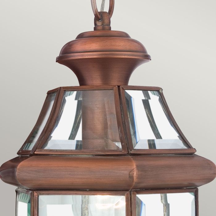 Newbury 1 Light Medium Chain Lantern - Lacquered Aged Copper