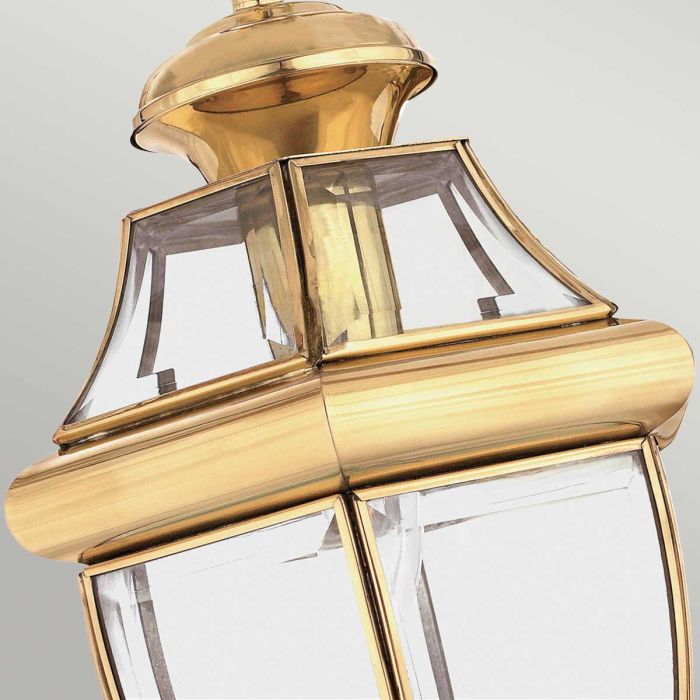 Newbury 1 Light Medium Chain Lantern - Lacquered Polished Brass