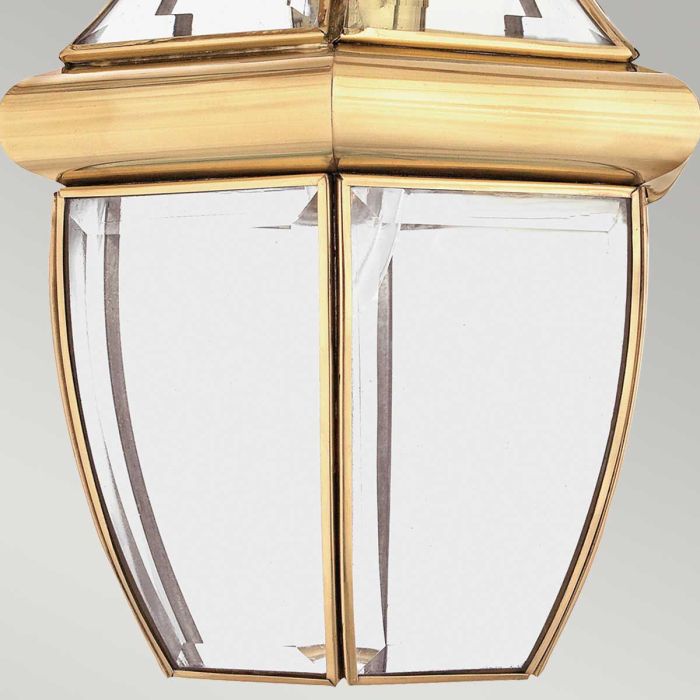 Newbury 1 Light Medium Chain Lantern - Lacquered Polished Brass