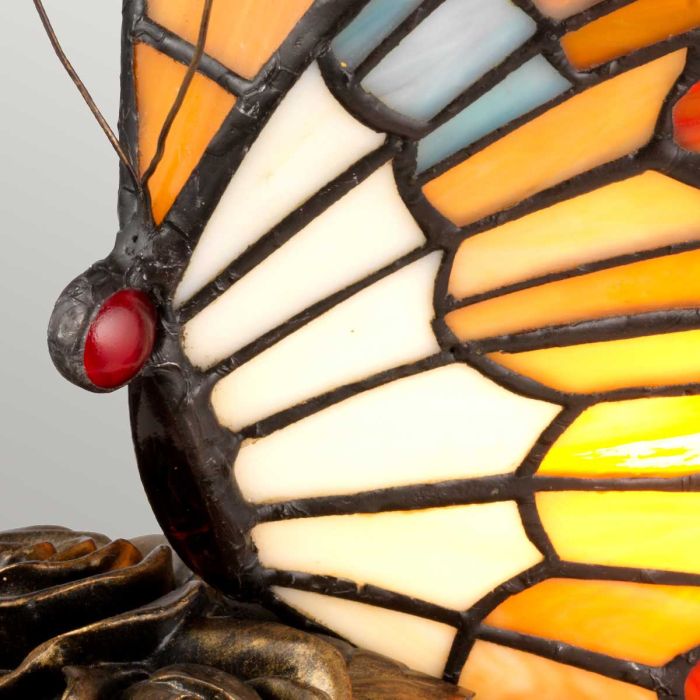 Tiffany Animal Lamps Orange Butterfly Lamp - Architectural Bronze